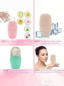Silicone Ice Tray For Face, Beauty Ice Cubes, Face Massage Ice Tray, Ice Therapy Facial Massage Series
