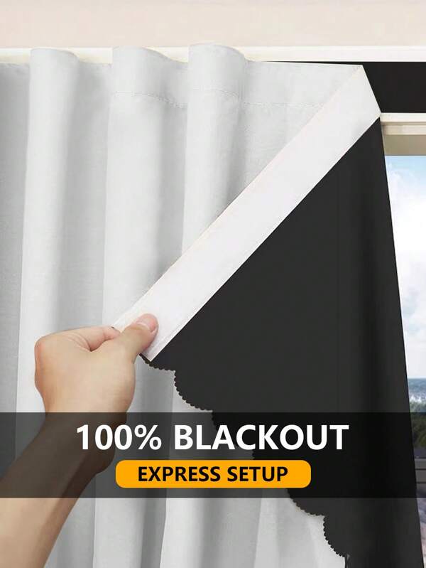 1pc Self-Adhesive Portable 100% Blackout Window Curtain, Drill-Free Blackout Cloth Suitable For Windows, Doors, Bedrooms, Basements - Heat Insulation, Dark Small Room Curtain, Can Be Used Year-Round