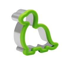 Cortador de sándwich de acero inoxidable, molde de pan tostado con forma de dinosaurio y conejo, cortadores de galletas de vegetales, molde de cocción DIY, herramienta para el almuerzo Bento de niños - Multicolor - Ver 12