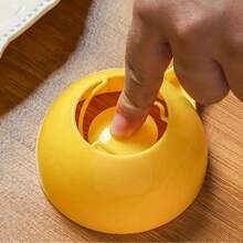 Hell gelber halbkreisförmiger Reisschöpfer - langanhaltend Kunststoff Küchenhelfer mit ergonomischem Griff, praktisch zum Wenden von Reisbällen, Portionskontrolle und Servieren - geeignet für Festtagsmahlzeiten (Halloween, Weihnachten, Ostern)