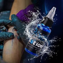 40毫升（1.35盎司）/ 500毫升（16.67盎司）纹身泡沫清洁剂，纹身清洁液，蓝色液体皂，双效清洁，深层去油，不刺激，适合大多数肤质，保持纹身图案鲜艳，纹身用品，纹身工作室必备