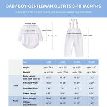 New Summer Children's Baby Boy 4-Piece Suit, White Long-Sleeved Fashionable Top, Detachable Suspenders And Trousers, Suitable For Spring And Summer Home Wear, Suitable For 3-12 Months Baby Suit Clothing