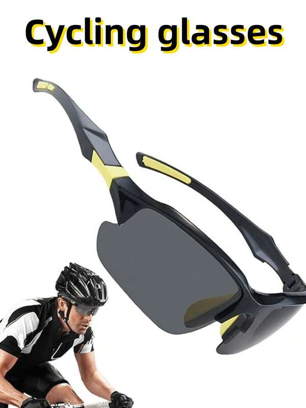 1 pieza Gafas deportivas y polarizadas para hombres, resistentes a los rayos UV, con montura ligera y media, ideales para ciclismo, running y pesca