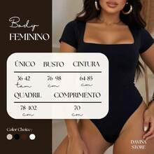 Kit 2 Women's Suplex Premium Bodysuit Lined Square Neckline Short Sleeve Second Skin Elegant Blouse