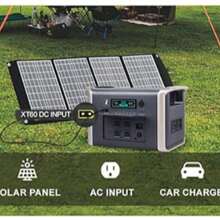 UAPOW 2400W Portable Power Station - Solar Generator 2048Wh Lithium Iron Phosphate Battery 2-Hour Fast Charging Suitable For Emergency Power, Outdoor Camping, RVs, And Home Backup Power