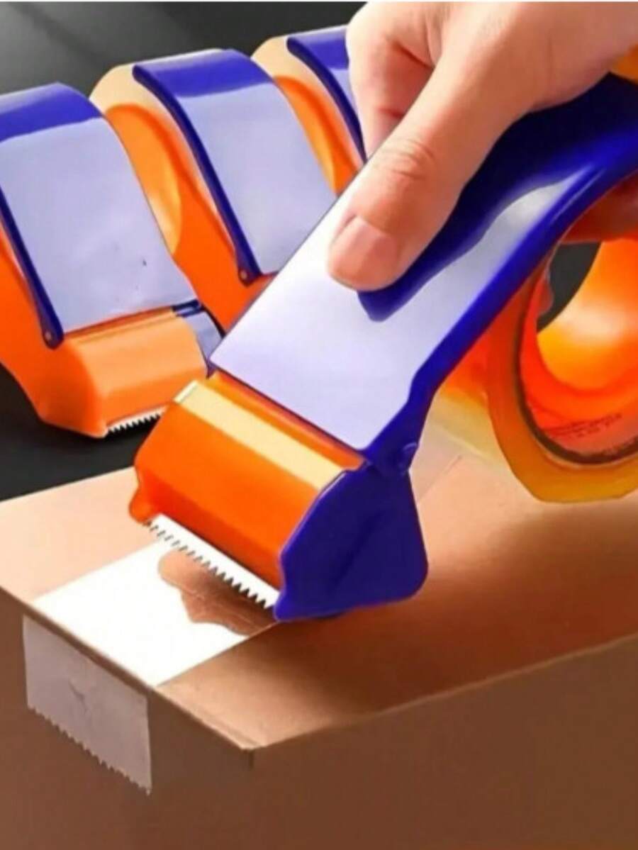 Aplicador de Fita Adesiva Suporte Fita Durex Embalagem Caixas Suporte de Mão Plástico Fita Embalagem - 1 Suporte Fita Durex (NS-4533) - Visão 1