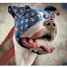 SNA 2026 New Style American Dog Pre-Printed Cross-Stitch Kit DIY Embroidery DMC Threads Sewing Craft Hobby Counted Stamped Diy Kit Crafts Embroidered Embroidery Kit Cross Stitch Kits Crochet Kit Punch Needle Kit Sewing Accessories Sewing Kit Embroidery Thread Craft Kit Stitch Stuff Sewing Patterns Crochet Craft Supplies Embroidery Kit Beginners Sewing Pattern - Need to Embroider By Yourself, No Frame Included - View 3