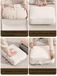 Durable Travel Bag With Reinforced Zipper, Used To Save Packaging Space For Down Comforters, Clothes, Blankets, And Down Jackets. Very Suitable For Travel, School Luggage Packaging, And Seasonal Wardrobe Storage, Effectively Reducing Volume And Protecting Items - Multicolor - View 9