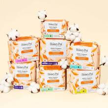 The Honey Pot Company - Non-Herbal Everyday Panty Liners For Women - Organic Cotton Cover & Ultra-Absorbent Pulp Core - Sanitary Pads - Feminine Care - FSA & HSA Eligible - 30 Ct - Non-Herbal Overnight - 查看 9