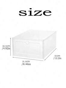6/12 piezas Cajas apilables transparentes para almacenamiento de zapatos para el armario, contenedores de almacenamiento de zapatos resistentes con puerta transparente, cajas de zapatos de plástico con cajón grueso, organizador de zapatos apilable para tenis
