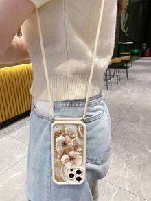 Ốp lưng điện thoại có dây đeo cổ tay họa tiết hoa thiết kế mới, có hai lỗ treo, chống sốc, bảo vệ chống sốc, có dây đeo có thể tháo rời, tương thích với iPhone 16/16 Pro/16 Pro Max/16 Plus/14 Pro Max, 15 Pro Max/13 Pro Max/14/7 Plus/12 Pro Max, ốp lưng silicon mềm màu be tương thích với iPhone XS Max, 11, 12, 13, 16, 15, 16 Plus, 16 Pro Max, 7, 14, chống nước, chống rơi, chống trầy xước - Nhiều màu - Xem 4