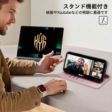 Compatible With Rakuten, Kyocera Fashionable Business Style, Classic Buckle Buckle, Ultra-Multifunctional Storage Space Flip Phone Case With RFID Anti-Theft Swipe Function - Rose Gold - View 3