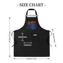 Saidines Dual Waterproof Oilproof Kitchen Chef Aprons With Pockets For Men Women, Adjustable Cooking Apron - 黑色 - 查看 3