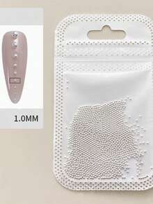 专业鱼子酱美甲珠，0.4-1.0mm 微型不锈钢球形铆钉，银色和金色镀铬装饰，适用于DIY美甲，沙龙品质3D珠宝美甲用品 - 銀色 - 查看 7