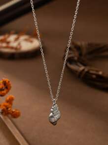 1pc Popular Women's Fashionable Summer Seashell Pendant Necklace, Delicate & Cute, Ideal For Wedding, Engagement, Party & Other Occasions