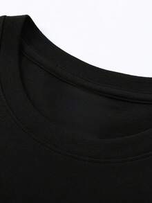 Men'S 100% Cotton Short Sleeve T-Shirt - Lightweight Breathable 180gsm Regular Fit Casual Tee with Modern All-Over Print, Machine Washable for Outdoor & Casual Attire - Negro - Ver 4