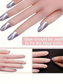 1pc Finger Bending Nail Art Practice, Fake Hand Practice, Fake Hand Bending Nail Art Training, Fake Hand Bending Fake Hand Model, Right Hand Nail Art Assistant Tool, Nail Art Practice Tool