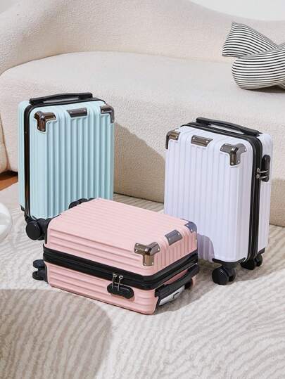 轻便垂直拉杆箱，学生大学商务旅行行李箱带轮子，防刮密码锁，可扩展随身行李袋，适用于学校配件学校用品