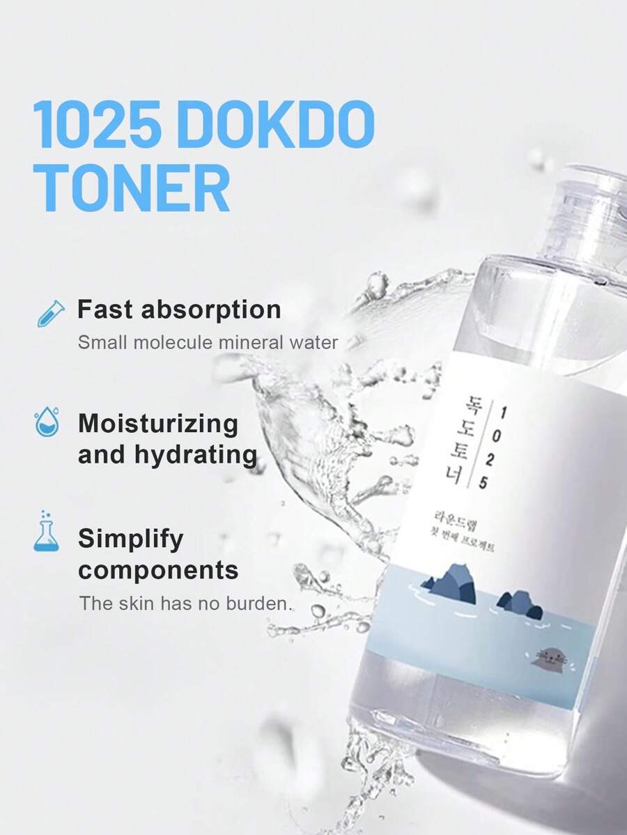 ROUND LAB 1025 Dokdo Toner Controls Oil And Reduces Excess Sebum. It Is A Gentle Exfoliating Facial Toner. It Moisturizes With Deep Seawater And Has A Soft Surface Without Stickiness. Korean Skin Care 200ml - 1025 Toner - View 1