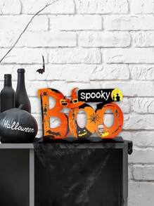 1pc Pumpkin Halloween "BOO" Desktop Decor, Ideal For Party Decorations, Best Gift For Friends