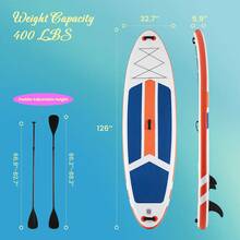 Tabla de paddle surf inflable OLIXIS, ultraligera, con accesorios premium, cubierta de EVA ancha, estable y antideslizante, ideal para jóvenes y adultos de todos los niveles. - Naranja - Ver 4