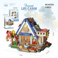 700+PCS Forest Series Miniature Architectural Model Building Toys Mini Bricks DIY Wooden House Tree House Blocks Toys Assembly Blocks Sets,Desktop Ornament,Birthday Gifts/Christmas Gifts/Corporate Gift