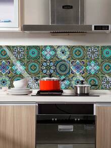 10 Pieces / 20 Pieces Of Colourful Mandala Pattern PVC Self-Adhesive Wallpaper, With A Strong Adhesive Backing, Without Professional Tools, Tear Off The Protective Film Can Be Easily Pasted, Waterproof And Oilproof Performance Is Excellent, Wall Paper Wall Stickers Room Decor Wall Decor Wall Sticker - Multicolor - View 19