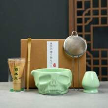Ciotola da tè in ceramica giapponese con petali, set tradizionale retrò per matcha, utensili da ufficio, ristorante e per bere caffè