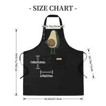 Funny Avocado Ass Dual Waterproof Oilproof Kitchen Chef Aprons With Pockets For Men Women, Adjustable Cooking Apron - Black - View 3
