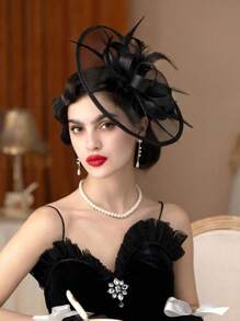 1 pièce Fascinators chapeaux pour femmes chapeau de thé Kentucky Fascinators serre-tête chapeaux de course Derby chapeaux de mariage fleur plumes pince à cheveux