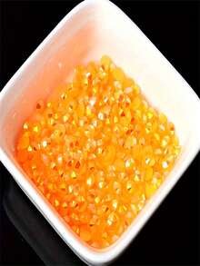 2000 buah Rhinestone Resin Datar Oranye AB 3-6mm, Permata Jelly Bulat, Cocok untuk Membuat Aksesoris, Sepatu, Pakaian, Kosmetik, Tas, Dekorasi, dan Lainnya - Jeruk ab - View 6