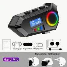 Motorcycle Helmet Headphones With HiFi Sound, CVC Noise Reduction Function, Helmet Speaker With Microphone, Easy To Use With Golfers, IPX65 Waterproof, Equipped With Voice Assistant And FM Radio Function