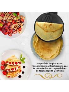 Portable Non-Stick Electric Crepe Maker For Home Use, Automatic Pancake And Crepe Machine - US A Type Plug(110-127V) - View 7