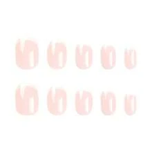 Petite Press On Nails Extra Short French Tip Fake Nails Nude Stick On Nails Cute French Tip Glue Nails Gloss False Nails Reusable Artificial Nails For Women Manicure Art - 2 - 查看 2