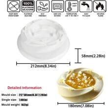 7-Inch Nonstick Silicone Mousse Cake Mold, Suitable For Spiral Cookies, French Desserts, Cheesecake, Lollipops, Chocolate, Soap, Candles, Glazes, Cake Containers