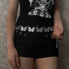 One Elegant Butterfly-Spotted Turquoise Ladies' Belt - Silver - View 5