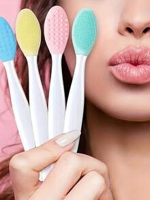 4 Pieces Blackhead Nose Brush Facial Cleansing Nose Brush Massage Nose Wings Clean Pore Cleansing Face Brush Soft Bristle Cleansing Brush Silicone Face Cleansing Brush Nasal Cleansing Brush Medical Grade Soft Hypoallergenic Flexible Antibacterial Reusable - Multicolor - View 3