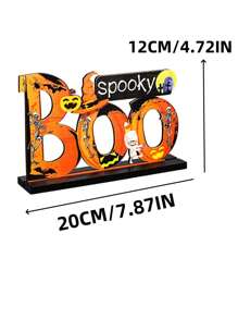 1pc Pumpkin Halloween "BOO" Desktop Decor, Ideal For Party Decorations, Best Gift For Friends
