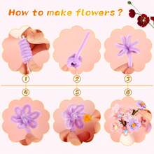 100/200/300/500/1000 件优质白色雪尼尔管道清洁器套装，带教学视频 - 灵活毛绒工艺棒，适用于 DIY 项目、圣诞装饰等 - 翠綠色 - 查看 11