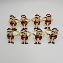 New European And American Creative Grandpa Design, Simple Alloy Napkin Rings, Hotel Tableware Decor Napkin Holder