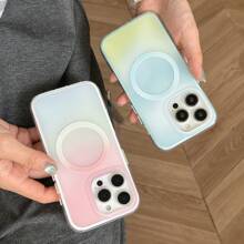 夏季简约清新渐变色双层磁吸手机壳适用于 16 Pro Max/15 Pro Max/14 Pro/13，时尚/艺术/设计感十足的女士手机壳 - 彩色 - 查看 10