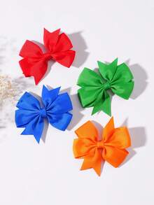 公主女孩蝴蝶结发夹，可爱甜美婴儿发饰混色套装，女孩派对礼物 - 彩色 - 查看 7