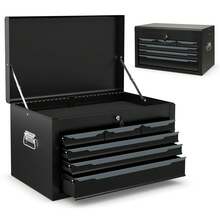 GOFLAME Steel Tool Box Tool Chest Case With 6 Drawers And Top Storage - Black - View 1