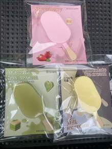 1 قطعة متوفرة ب- 4 خيارات من الألوان، تصميم مواد ،خامة جديدة فائقة اللين ذات ارتداد بطيء، محاكي ل- كريمة الآيس كريم بغلاف شوكولاتة مقرمشة، آيس كريم صناعي، هدية لحفلة عيد الميلاد