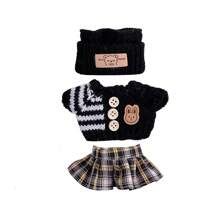 6.69 pollici Vestiti di bambola, compatibili con , include 3 outfit - cappello secchio alla moda, maglione e set di pantaloni o gonna, adatto per bambole di 6.69 pollici, accessori carini per bambole per giochi e esposizione (scarpe e bambola non incluse)