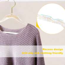 5pcs Transparent Acrylic Multi-Function Clothing Hangers, Home Use