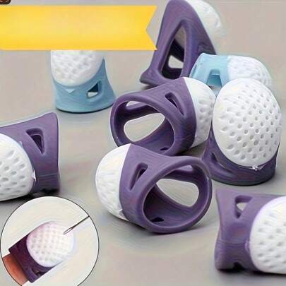 2/5pcs Anti-Slip Thimbles Finger Tips Protector | Finger Covers Hand Cross-Stitch Sewing DIY Tools Household Sewing Accessories