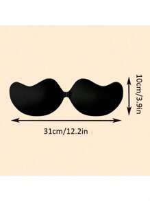2pairs Mango-Shaped Silicone Nipple Cover Light And Weightless With Clasp Shoulder Strap Invisible Silicone Chest Patch Push-Up Bra Pull-Up Underwear Breast Patch