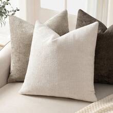 1pc Chenille Decorative Pillow Case, Soft Textured Luxury Throw Pillow Cover For Bed And Living Room Sofa