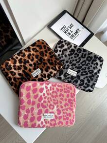 1PC Korean Fashion Leopard Print Laptop Bag, Office Bag, Notebook Inner Bag, 13 Inches, 14 Inches, 15 Inches, Cross-Border - Multicolor - View 2